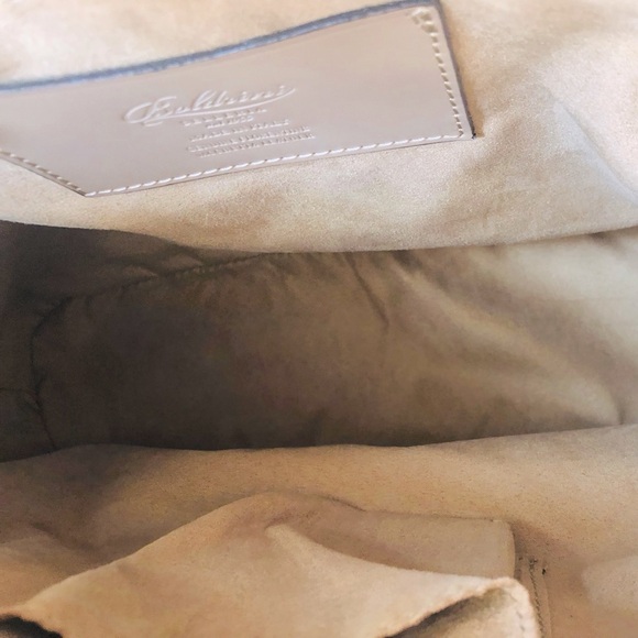 BOLDRINI SELLERIA RARE & GORGEOUS LARGE VACCHETTA LEATHER HANDBAG - ARGILLA - Picture 16 of 16